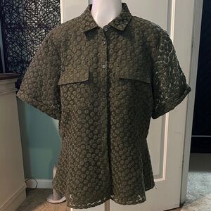 Banana Republic Olive Button Down Shirt